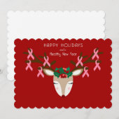 Kerstkaart Borstkanker Bewustzijn (Voorkant / Achterkant)