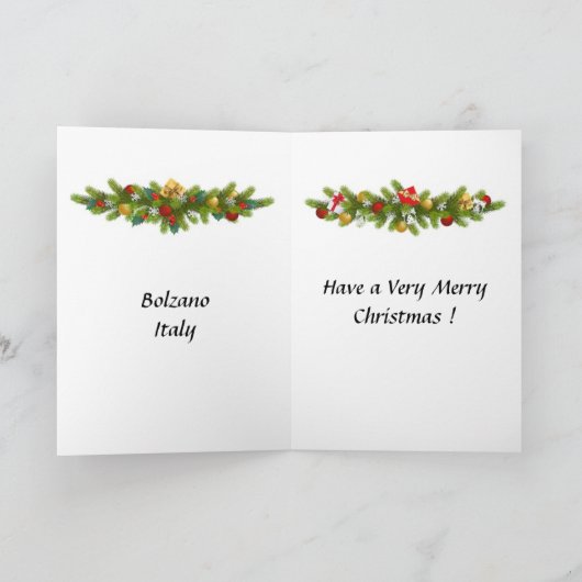 Kerstkaart - Bozen, Italië Kaart (Binnen)