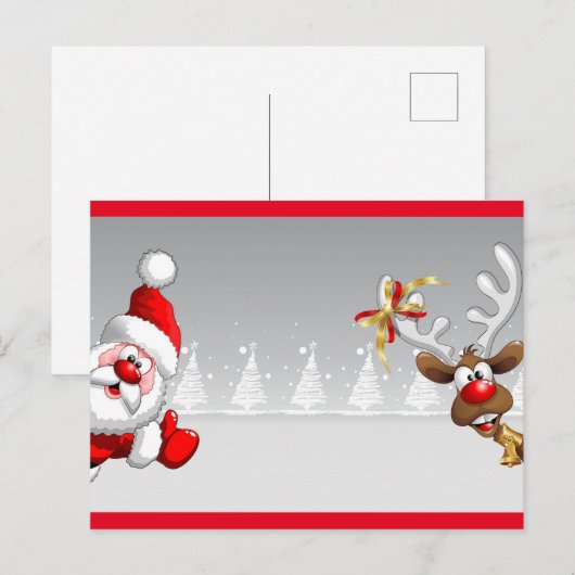 kerstkaart briefkaart (Voorkant / Achterkant)