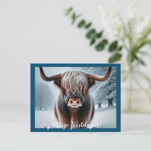 kerstkaart briefkaart (Staand voorkant)