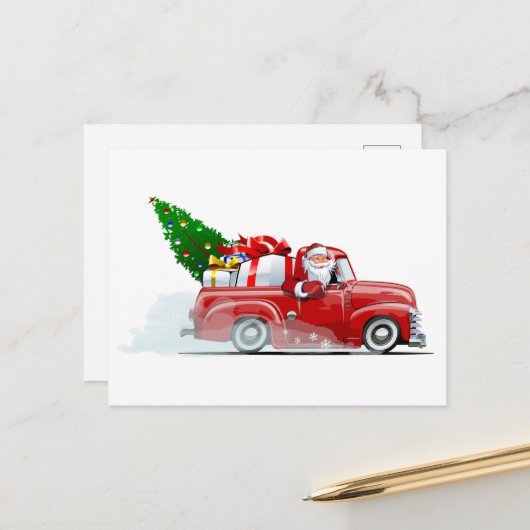 kerstkaart briefkaart (Voorkant / Achterkant in situ)