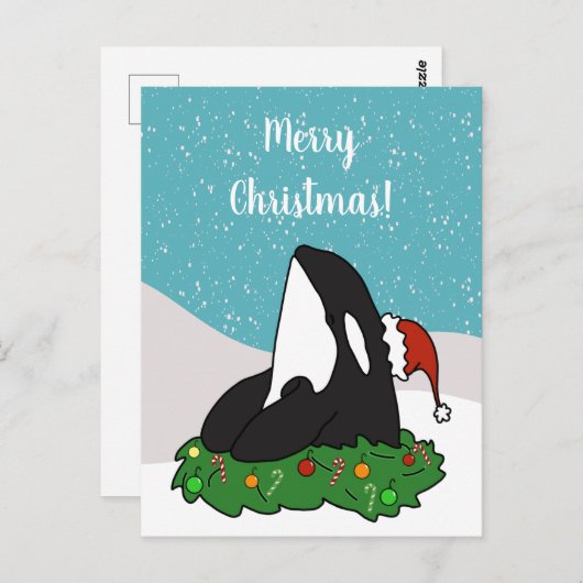 kerstkaart briefkaart (Voorkant / Achterkant)