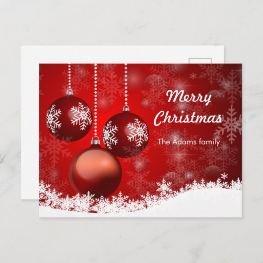 kerstkaart briefkaart (Voorkant / Achterkant)