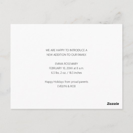 kerstkaart briefkaart (Achterkant)