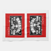 Kerstkaart Bristol Slogan Theedoek (Horizontaal)