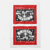 Kerstkaart Bristol Slogan Theedoek (Verticaal)