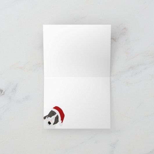 Kerstkaart Bull Terrier Kaart (Binnen)