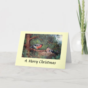 KerstKaart - Bullfinches Feestdagen Kaart
