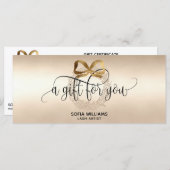 Kerstkaart Cadeau Kaart Bow Krans Logo (Voorkant / Achterkant)