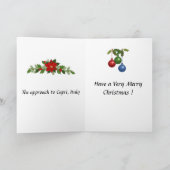 Kerstkaart - Capri, Italië Kaart (Binnen)