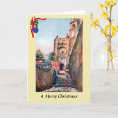 Kerstkaart - Capri, Italië Kaart (Gele Bloem)