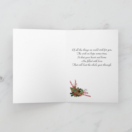 Kerstkaart, chagrijnige kat feestdagen kaart (Binnen)