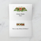 Kerstkaart - Champs-Élysées, Parijs Feestdagen Kaart (Binnen)