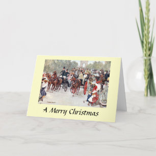 kerstKaart - Champs-Élysées, Parijs Feestdagen Kaart