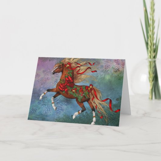 Kerstkaart "Chestnut Cheer" (met binnenkant ontwer Feestdagen Kaart (Voorkant)