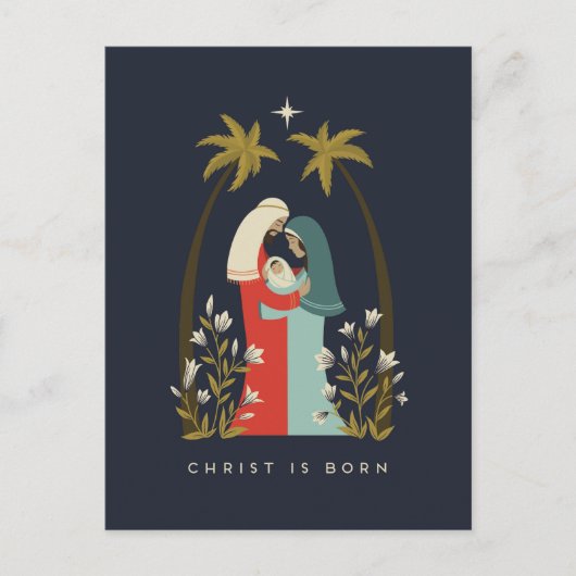 Kerstkaart Christus is geboren Feestdagenkaart (Voorkant)