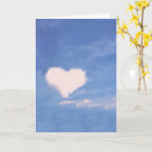 KERSTKAART: Cloud Heart_ Card Kaart (Gele Bloem)