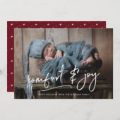 Kerstkaart 'Comfort & Joy' (Voorkant / Achterkant)