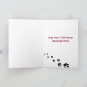 kerstkaart - Dachshund door sneeuw Kaart (Binnen)