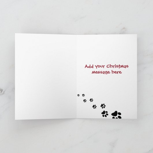 kerstkaart - Dachshund door sneeuw Kaart (Binnen)