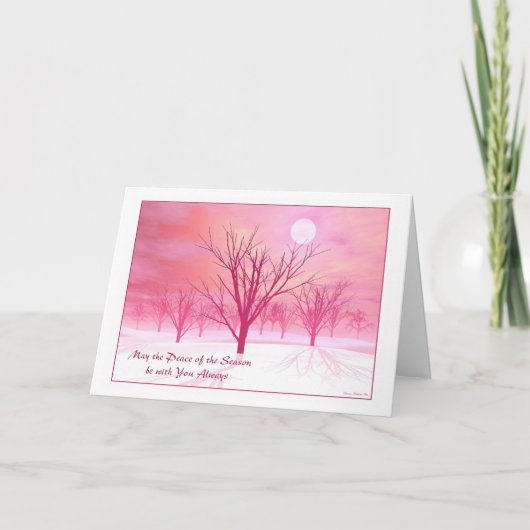 Kerstkaart - de "Bomen van de Winter " Feestdagen Kaart (Voorkant)