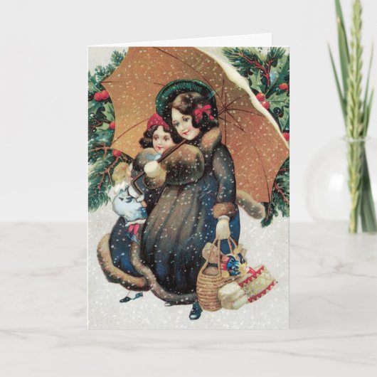 Kerstkaart - de Schattige Kaart van de Dochter van (Voorkant)
