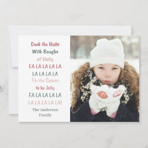 Kerstkaart Deck The Halls