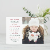 Kerstkaart 'Deck The Halls' (Staand voorkant)