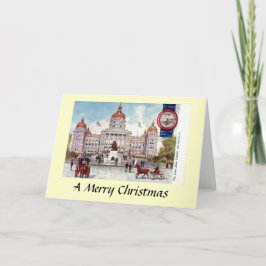 Kerstkaart - Des Moines, Iowa, VS Feestdagen Kaart