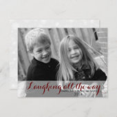 Kerstkaart die - al manier lachen (Voorkant / Achterkant)