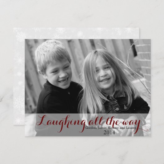 Kerstkaart die - al manier lachen (Voorkant / Achterkant)