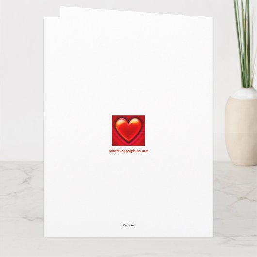 Kerstkaart diep rood hart aangepaste bericht kaart (Achterkant)