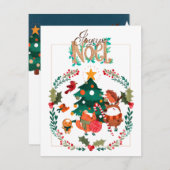 Kerstkaart - Dieren (Voorkant / Achterkant)