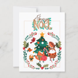 Kerstkaart - Dieren