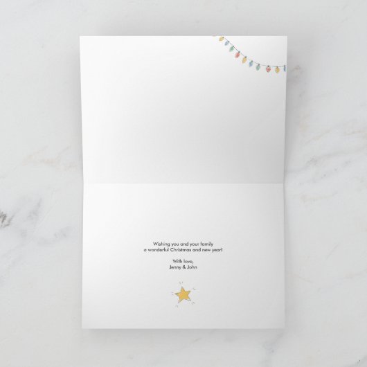 Kerstkaart Dieren versieren een boom Kaart (Binnen)