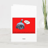 Kerstkaart Doggie van Tzu van Shih de Slechte Feestdagen Kaart (Achterkant)