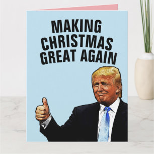 KERSTKAART DONALD TRUMP KERST WEER GEWELDIG KAART