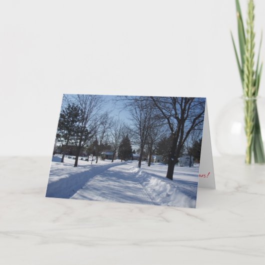 Kerstkaart "Dorp Pad" Kaart (Voorkant)