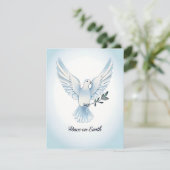 Kerstkaart Duif Vrede op Aarde (Staand voorkant)