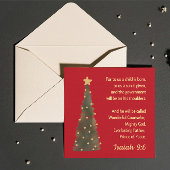 Kerstkaart: een zoon is ons gegeven feestdagenkaart