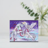 Kerstkaart Eenhoorn Uil en Vos Feestdagenkaart (Staand voorkant)