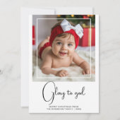 Kerstkaart 'Eer aan God' minimaal ontwerp (Voorkant)