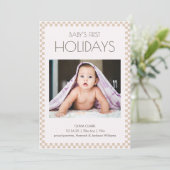 Kerstkaart eerste kerst baby foto (Staand voorkant)