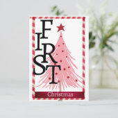 kerstkaart eerste kerstkerkerst (Staand voorkant)