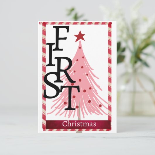 kerstkaart eerste kerstkerkerst (Staand voorkant)