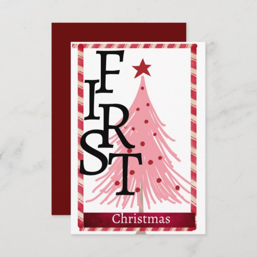 kerstkaart eerste kerstkerkerst (Voorkant / Achterkant)