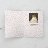 Kerstkaart, eigenaar en duif feestdagen kaart (Binnen)