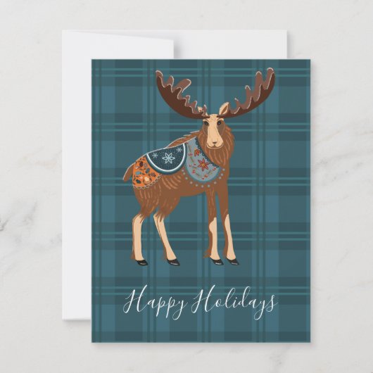 Kerstkaart eland (Voorkant)