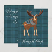 Kerstkaart eland (Voorkant / Achterkant)