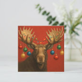 Kerstkaart eland. kaart (Staand voorkant)